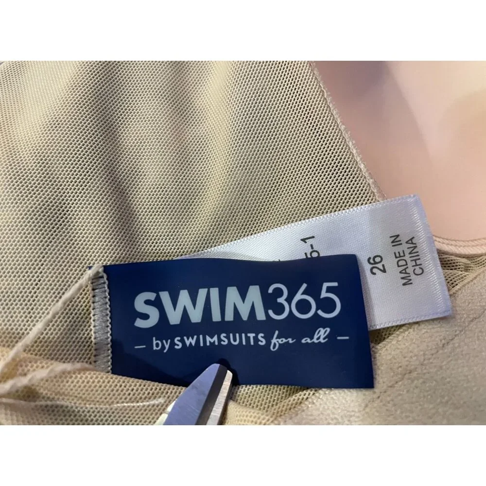 Swim 365 Tankini Top Womens 26 Used Blue White - Picture 7 of 13